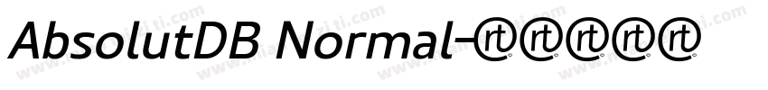 AbsolutDB Normal字体转换